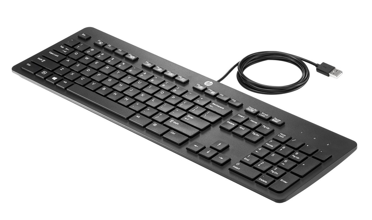 HP USB Business Slim Keyboard FR USB Slim Business Keyboard, Standard, Wired, USB, Black