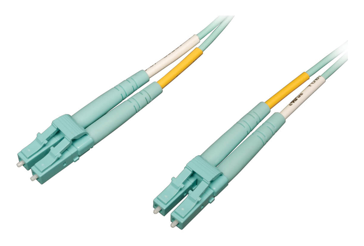 Tripp Lite N820-03M-OM4 10Gb/100Gb Duplex Multimode 50/125 OM4 LSZH Fiber Patch Cable (LC/LC) - Aqua, 3M (10 ft.)