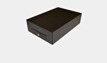 APG Cash Drawer Nano Slide-Out Cash Drawer 8C6VN, Black, 275 x 370 x 120 3m RJ11 cable, MUL 24v, 75 RAN