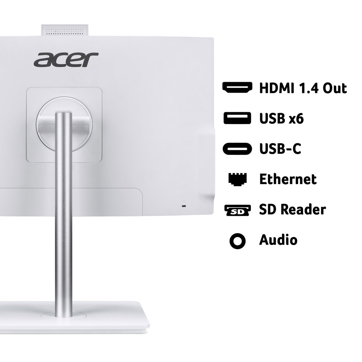 Acer Aspire C24-A - Intel Core 5 8GB 1TB SSD 23.8" Full HD Windows 11 Home White All-in-One Desktop