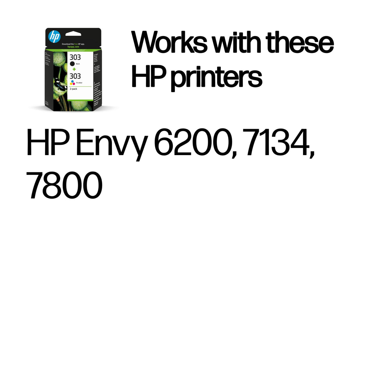 HP 3YM92AE/303 Printhead cartridge multi pack black + color 4ml Pack=2 for HP Envy Photo 6230/e