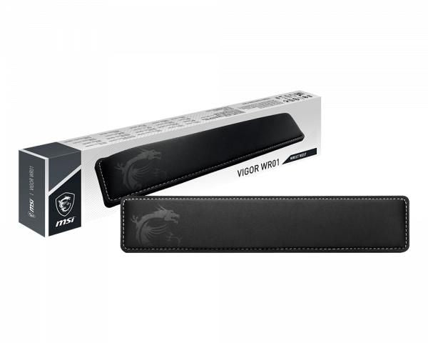 MSI Vigor Wr01 Keyboard Wrist Rest 'Black With Iconic Dragon Design, Cool Gel-Infused Memory Foam, Non-Slip Rubber Base, Incline