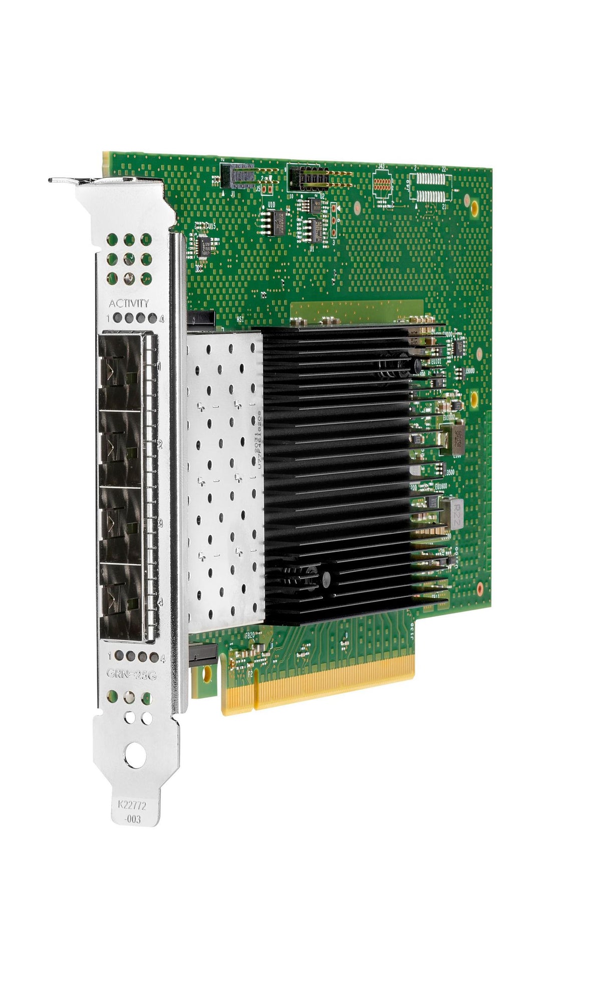 Hewlett Packard Enterprise INT E810 10/25GBE 4P SFP2 STOCK Intel E810-XXVDA4 Ethernet 10/25Gb 4-port SFP28, Internal, Wired, PCI Express, Ethernet / Fiber,