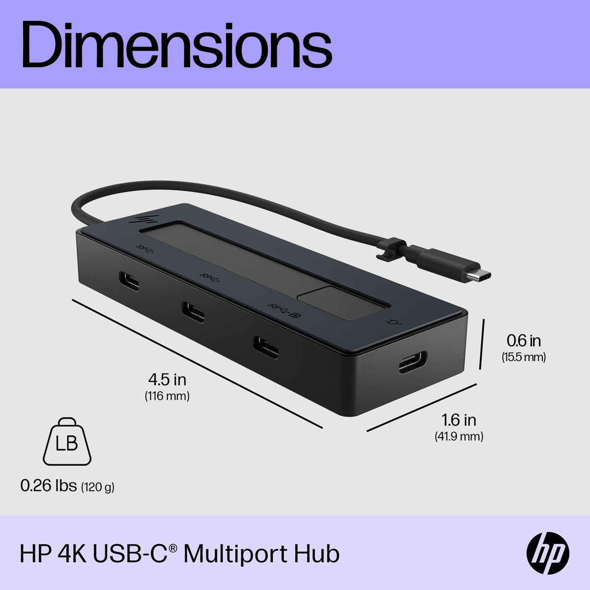 HP 4K USB-C Multiport Hub