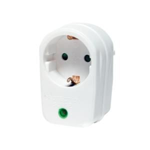 LogiLink Power Adapter Surge Protection PA0078, 230 V, 50 - 60 Hz, 16 A, White, 3500 W, Male/Female