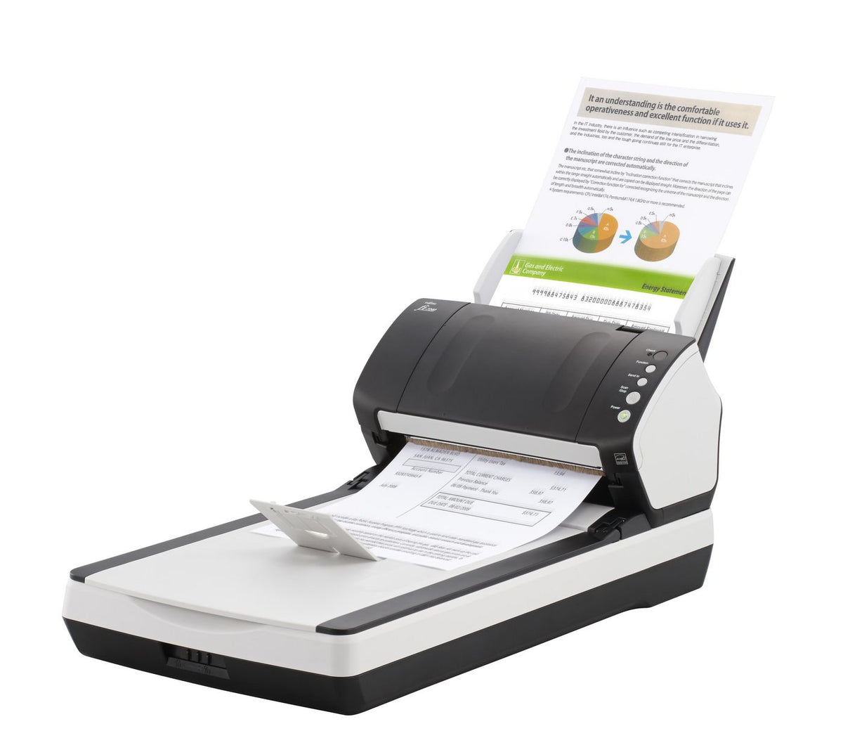 Fujitsu FI-7240 DOCUMENT SCANNER fi-7240, 216 x 5588 mm, 600 x 600 DPI, 40 ppm, 24 bit, 40 ppm, 80 ipm