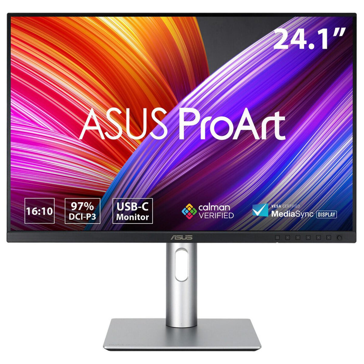 Asus 248Crv Computer Monitor 61.2 Cm (24.1") 1920 X 1200 Pixels Wuxga Lcd Black, Silver