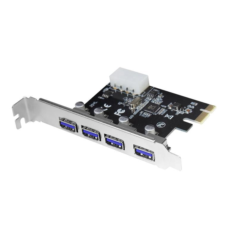 LogiLink PCI-Express Card, 4x USB 3.0, VIA PC0057A, PCIe, USB 3.2 Gen 1 (3.1 Gen 1), PC, VIA VL805, 5 Gbit/s, Windows 7 Home Basic,Windows