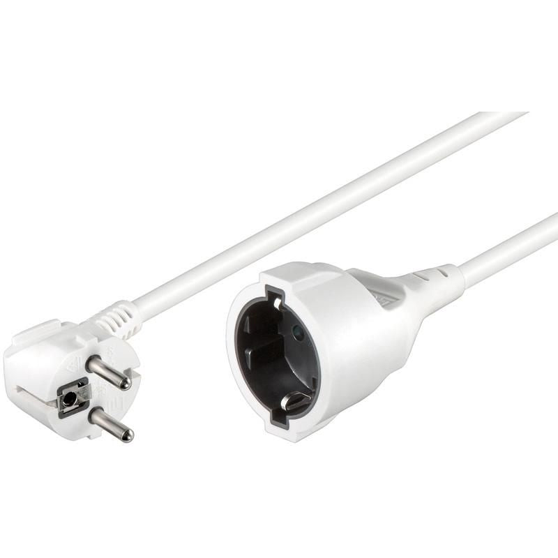 MicroConnect Schuko power extension M-F 3m Type F CEE 7/7-Type F CEE 7/4 3Gx1.5MM2, 16A, 250V, White