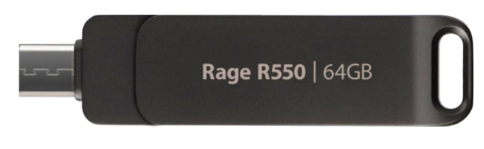 Patriot Memory Rage R550 USB flash drive 64 GB USB Type-A / USB Type-C 3.2 Gen 1 (3.1 Gen 1) Black