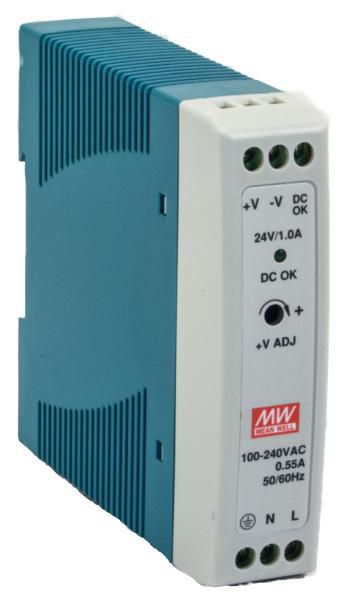 Barox power supplies for DIN rail, 230VAC, 12VDC, 20W für Hutschienenmontage Primärspannung: 230VAC / Ausgangsspannung: 12VDC /