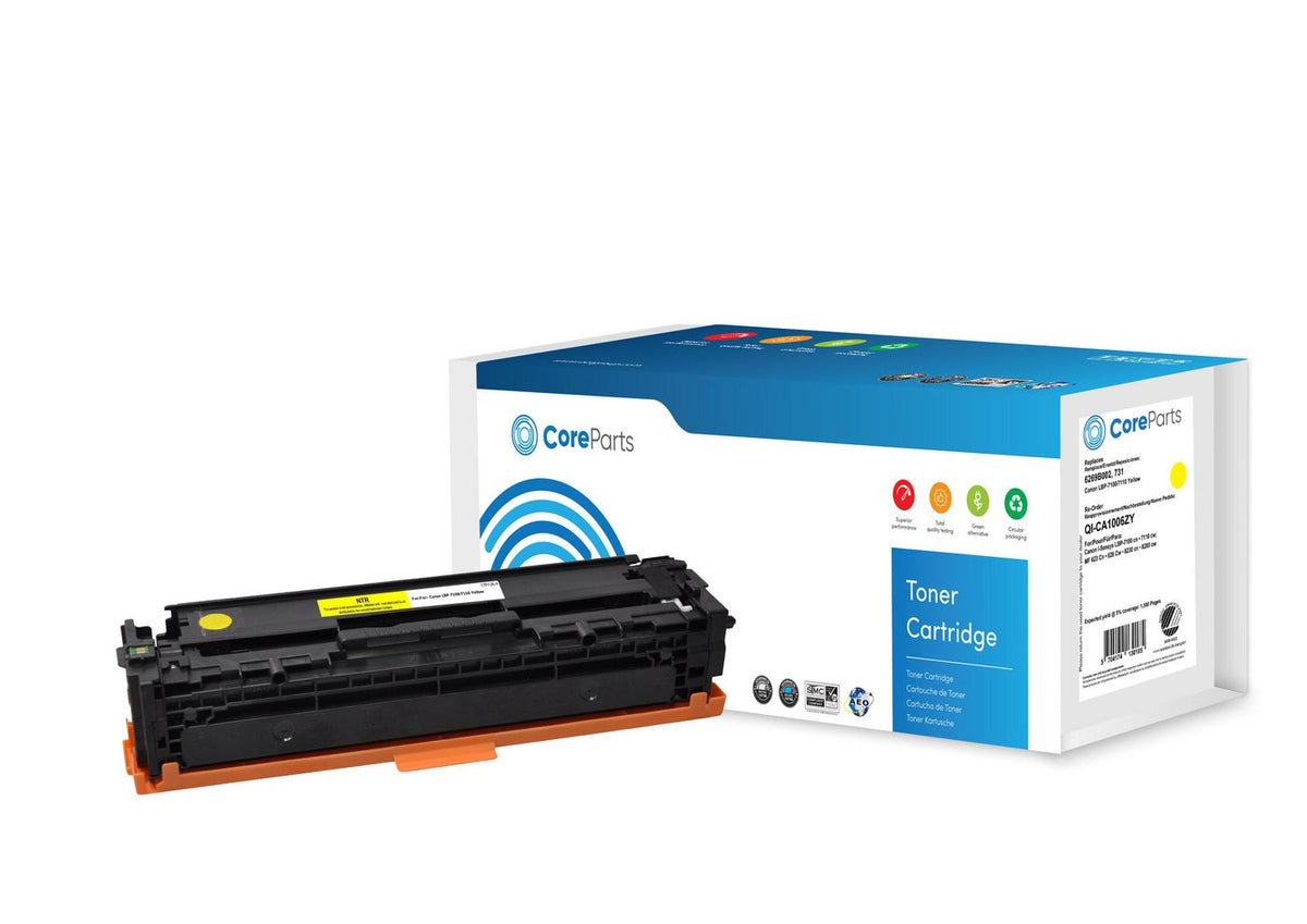 CoreParts Toner Yellow 6269B002 Pages: 1.500, Nordic Swan Canon LBP-7100/7110 (731H) High Yield Series