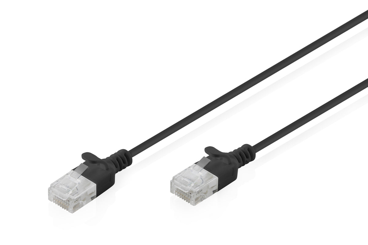Digitus CAT 6 U-UTP Slim patch cable, 1 m, black
