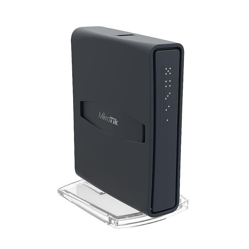 MikroTik hAP ac lite with 650MHz CPU, 64MB RAM, 5xLAN, built-in 2.4Ghz 802.11b/g/n two chain wireless with integrated antennas, built-in 5Ghz 80