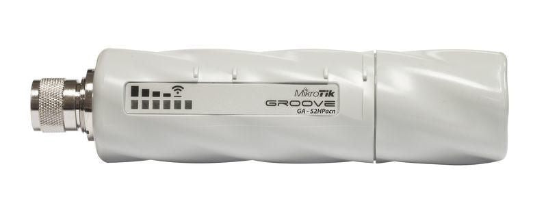MikroTik RouterBOARD GrooveA-52 with 720MHz Atheros CPU, 64MB RAM, 1 LAN, 1 built-in 2.4/5GHz 802.11a/b/g/n wireless interface, RouterOS L4, mounti