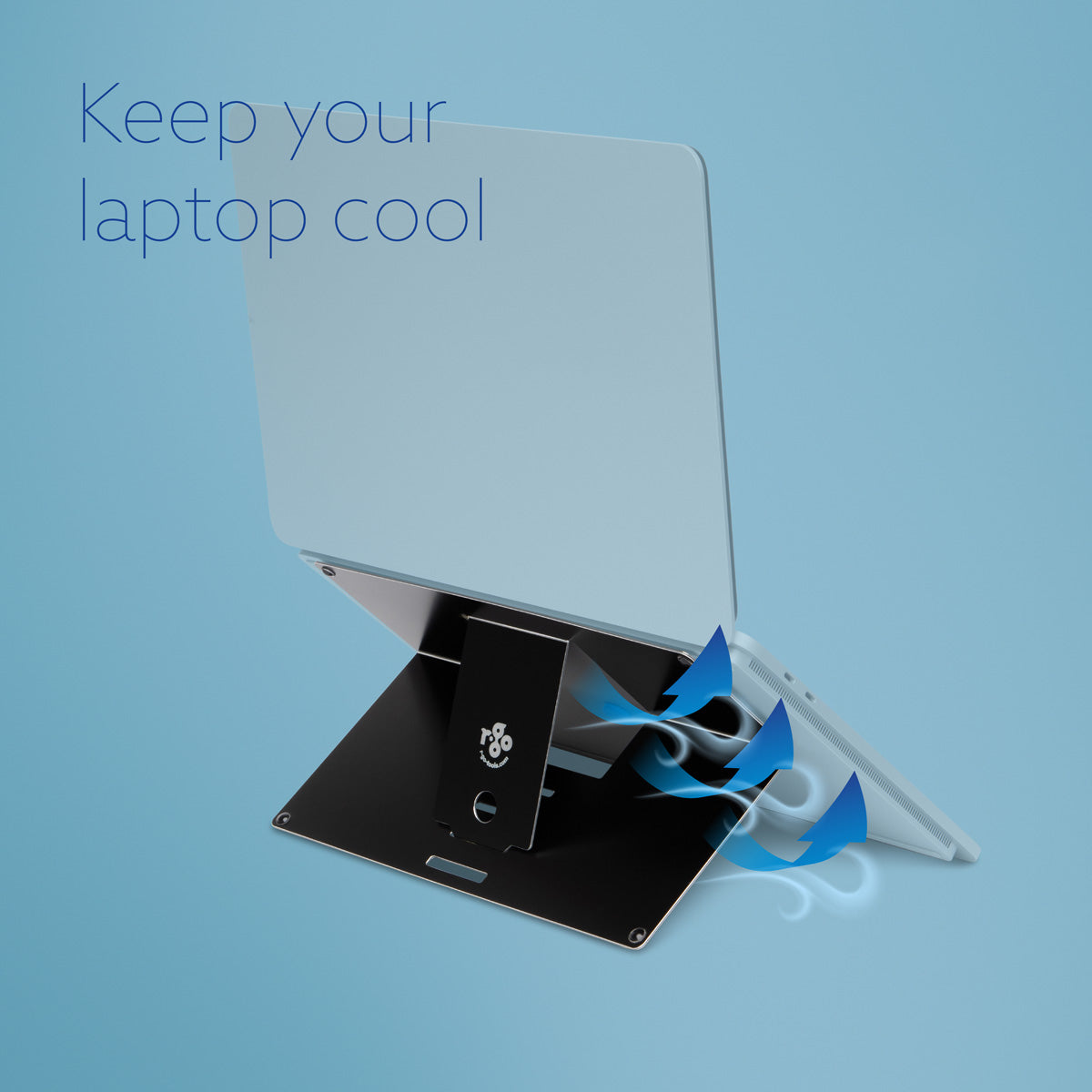 R-Go Tools Laptop stand R-Go Riser Attachable, adjustable, integrated with your laptop, aluminum, black
