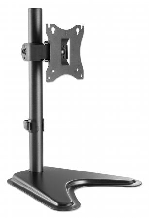 Manhattan Desk Mount for TV & Monitors, Stand Assembly, Tilt/Swivel/Rotation, For screens 10" to 27", VESA compatibility: 75x75 and 100x100mm - check the dimensions of the four mounting holes on back of screen to ensure it fits, Max 7kg, Black, Bracket