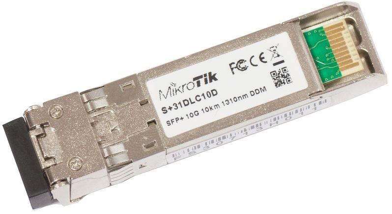 MikroTik SFP+ module 10G SM 10km 1310nm S+31DLC10D, Fiber optic, 10000 Mbit/s, SFP+, LC, 10000 m, 1310 nm