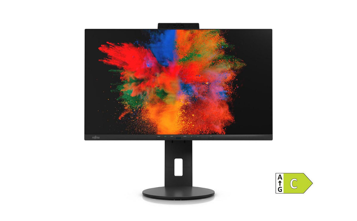 Fujitsu DISPLAY P2410 TS CAM P Line 60.5cm 23.8inch wide USB C + WebCam IPS low blue light LED black USB Type C DP HDMI 4xUSB