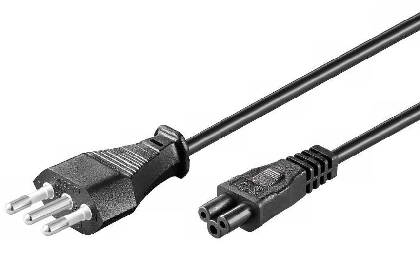 Microconnect PE100830 power cable Black 3 m Power plug type L C5 coupler