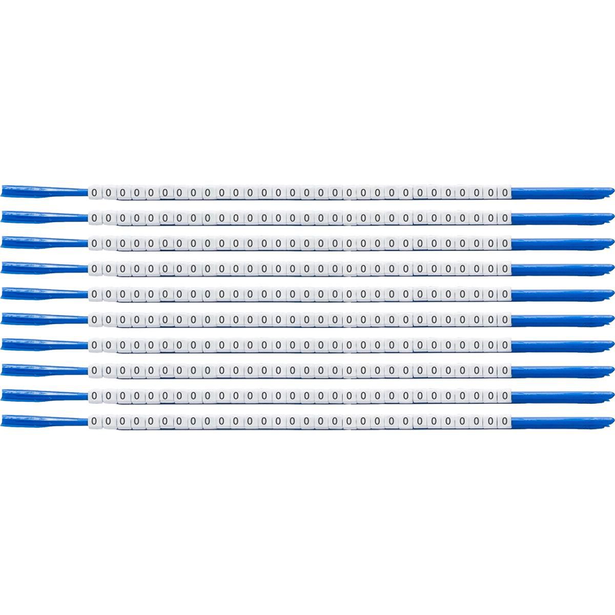 Brady Clip Sleeve Wire Markers SCN-07-0, Black, White, Nylon, 300 pc(s), 1.9 mm, 2.4 mm