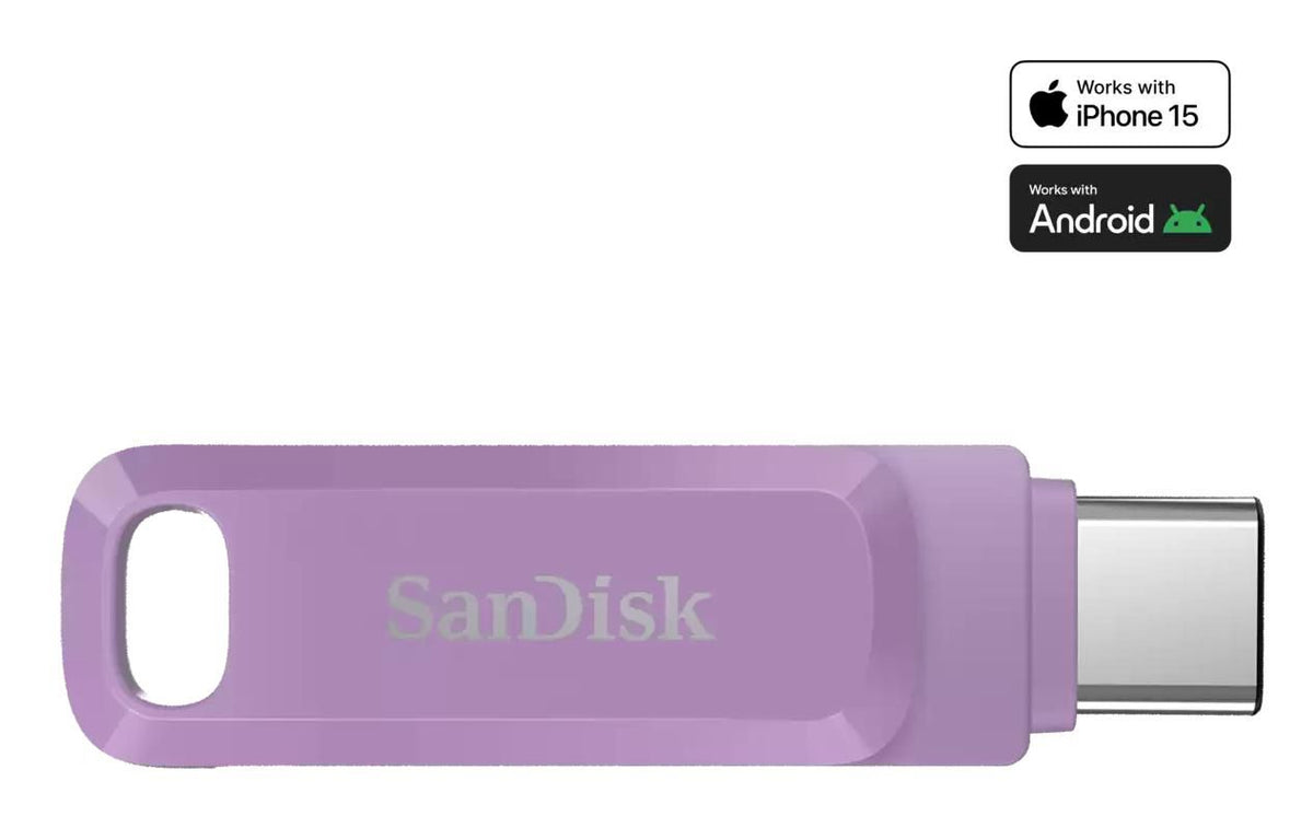 Sandisk Ultra Dual Drive Go Usb Flash Drive 1 Tb Usb Type-C 3.2 Gen 1 (3.1 Gen 1) Lavender