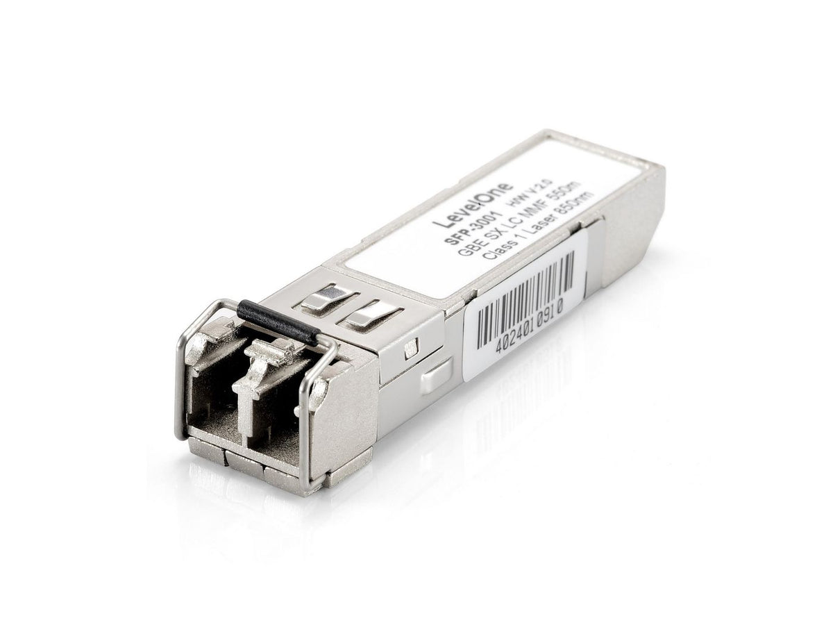 LevelOne 1.25G MMF SFP TRANSCEIVER 1.25Gbps Multi-mode SFP Transceiver, 500m, 850nm, Fiber optic, 1250 Mbit/s, SFP, LC, 50/125,62.5/125
