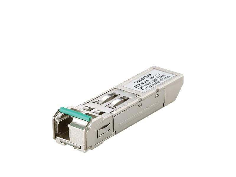 LevelOne 1.25G SMF BIDI SFP TRANSCEIVER 1.25Gbps Single-mode BIDI SFP Transceiver, 20km, TX 1550nm / RX 1310nm, Fiber optic, 1250 Mbit/s, SFP, LC,