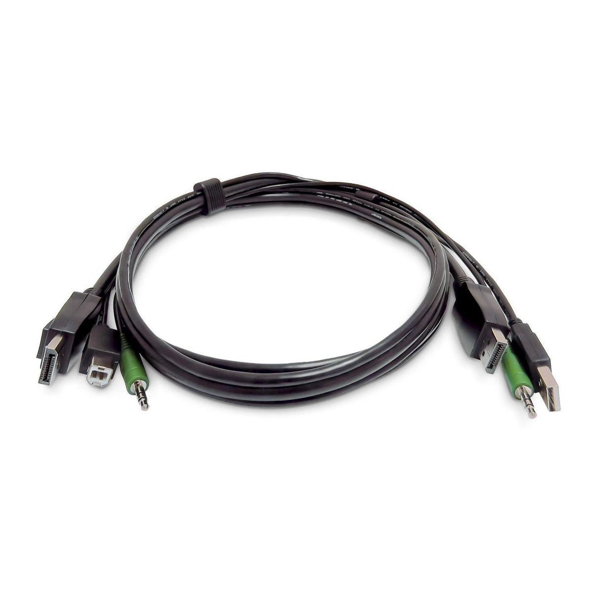 StarTech.com 6Ft (1.8M) Displayport Kvm Cable, Usb 2.0, 3.5Mm Audio, Universally Compatible Combo Cable For Kvm Switches, Taa Compliant