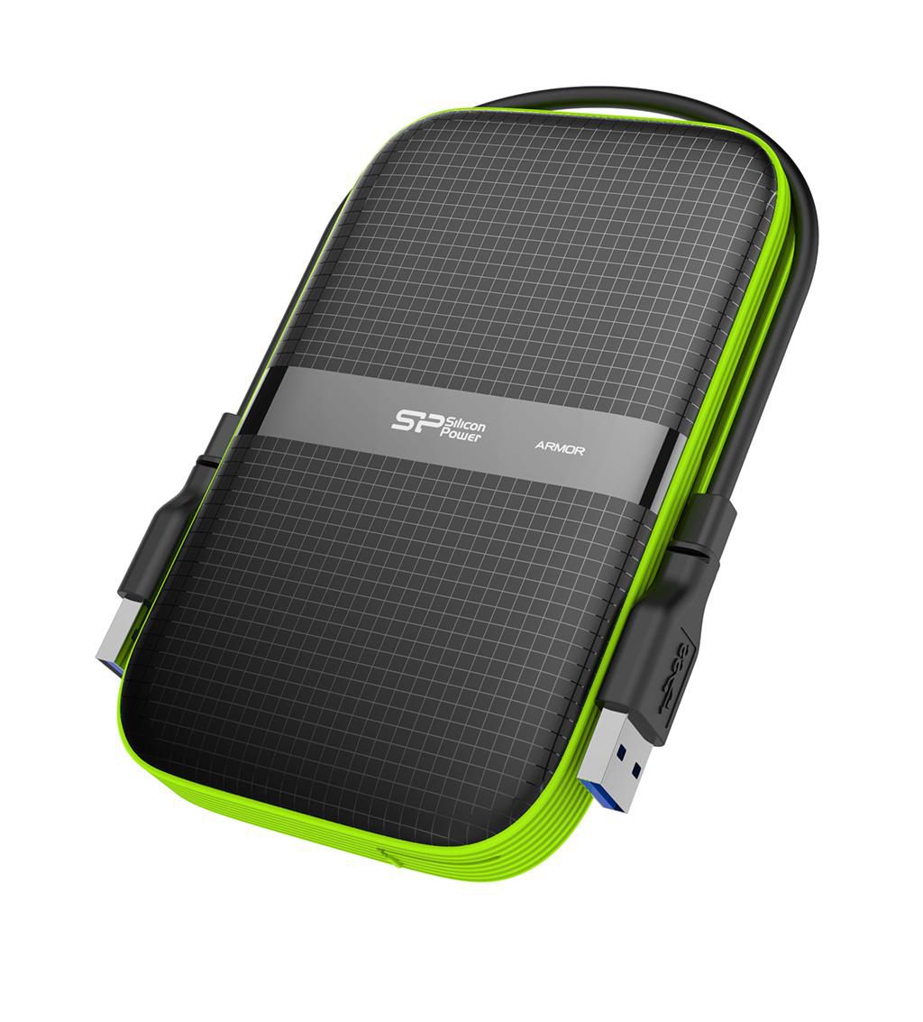 Silicon Power 1TB 3.0 A60Anti-shock/black Armor A60, 1000 GB, 2.5", 3.2 Gen 1 (3.1 Gen 1), Black