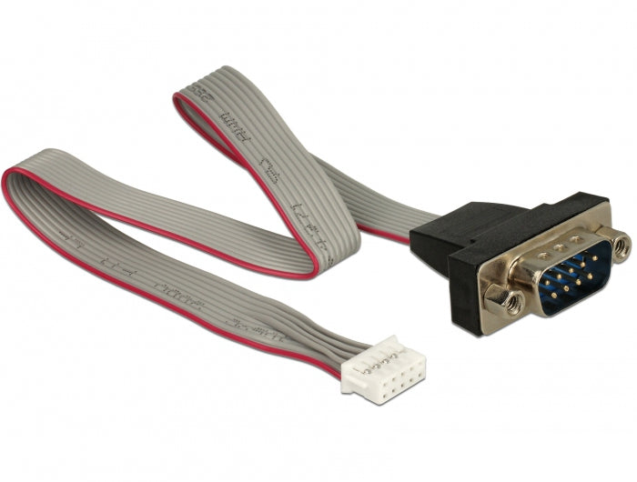 DeLOCK 89632 serial cable Black, Grey, Red 0.3 m DB-9