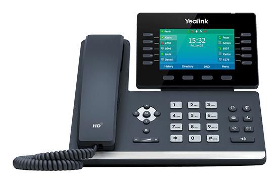 Yealink SIP-T54W IP phone Black Wired handset LCD 10 lines Wi-Fi SIP-T54W, Black, Wired handset, Buttons, Desk/Wall, In-band,Out-of band,SIP
