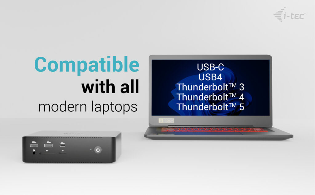 i-tec Thunderbolt5 Quattro Display Docking Station, 5x USB, 2.5 GLAN + Power Delivery 140W