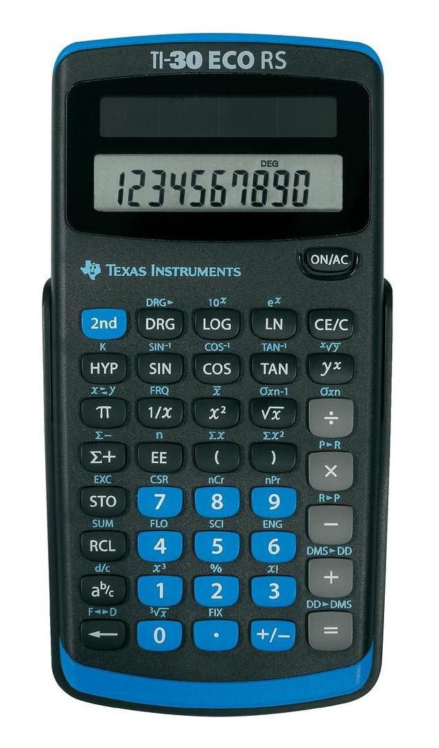 Texas Instruments TI-30 ECO RS calculator Pocket Scientific Black Texas Instruments TI-30 ECO RS, Pocket, Scientific, 10 digits, 1 lines, Solar, Black