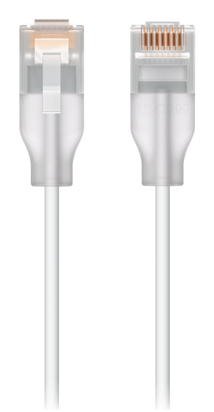 Ubiquiti UACC-Cable-Patch-EL-1M-W networking cable Translucent, White Cat6