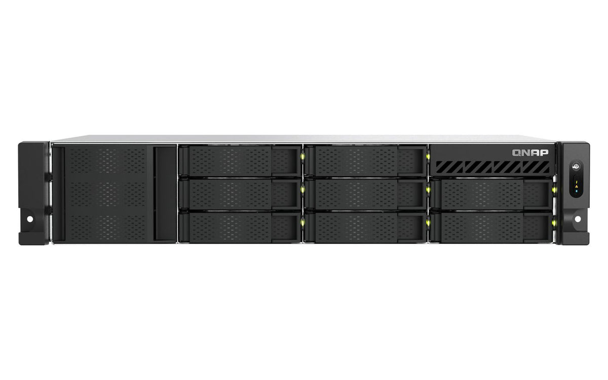 QNAP 8-bay short depth rackmount NAS, Intel Atom C5125 8C 2.8GHz, 8GB RAM,2 x 2.5GbE, 2 x M.2 2280, 2 x PCIe Gen3 x4, 4 x USB 3.2 Gen1