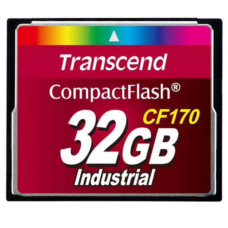 Transcend 32GB CF CARD (CF170) CF170, 32 GB, CompactFlash, MLC, 90 MB/s, 60 MB/s, Heat resistant, Shock resistant