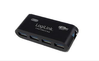 LogiLink USB 3.0 Hub, 4-port, incl. 3,5A power supply, black USB 3.0 4x, USB 3.2 Gen 1 (3.1 Gen 1) Type-A, 5000 Mbit/s, Black, CE, RoHS, 5 V,