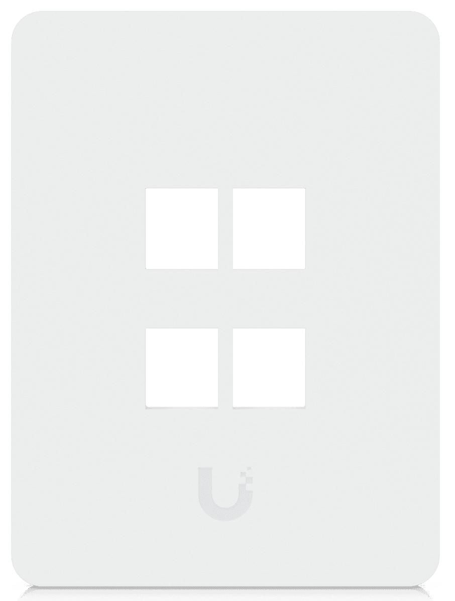 Ubiquiti Universal keystone wall plate with paintable cover for a clean, customizable finish. 4P