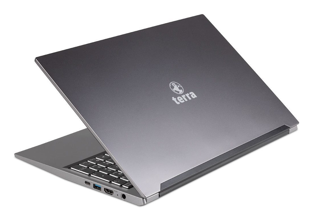 TERRA UK1220818 laptop AMD Ryzen™ 5 7430U 39.6 cm (15.6") Full HD 16 GB DDR4-SDRAM 500 GB SSD Wi-Fi 6E (802.11ax) Windows 11 Pro German Silver