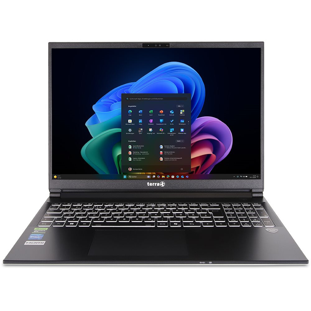 TERRA MOBILE ELITE 3A AMD Ryzen™ AI 7 350 Laptop 40.6 cm (16") WQXGA 32 GB DDR5-SDRAM 1 TB SSD NVIDIA GeForce RTX 5060 Wi-Fi 6E (802.11ax) Windows 11 Pro Silver