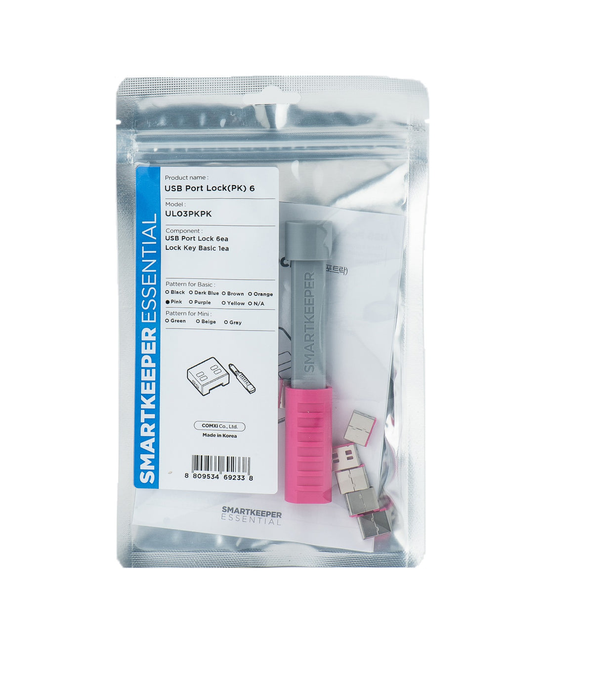 Smartkeeper UL03PKPK port blocker Port blocker + key USB Type-A Pink 1 pc(s)