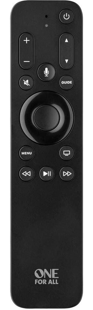 One For All Apple Tv Remote Remote Control Rf Wireless Audio, Soundbar Speaker, Tv Press Buttons, Voice