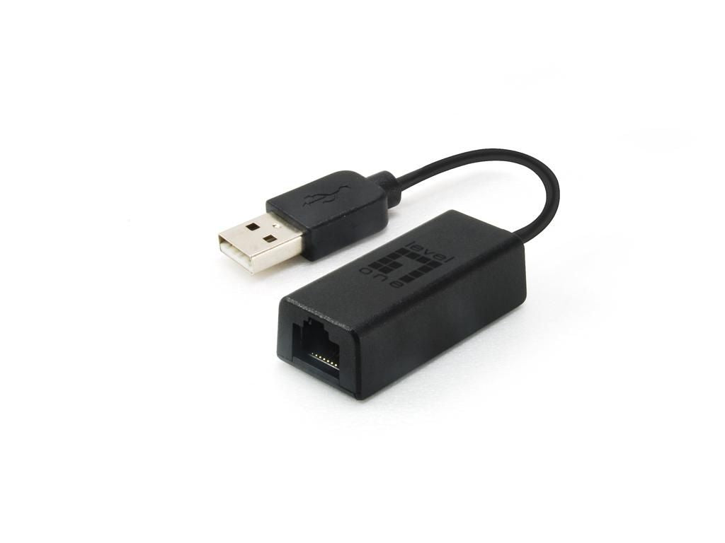 LevelOne USB Adapter 2.0 LevelOne USBR Fast Ethernet USB Fast Ethernet USB Network Adapter, Wired, RJ-45, USB, 100 Mbit/s, Black