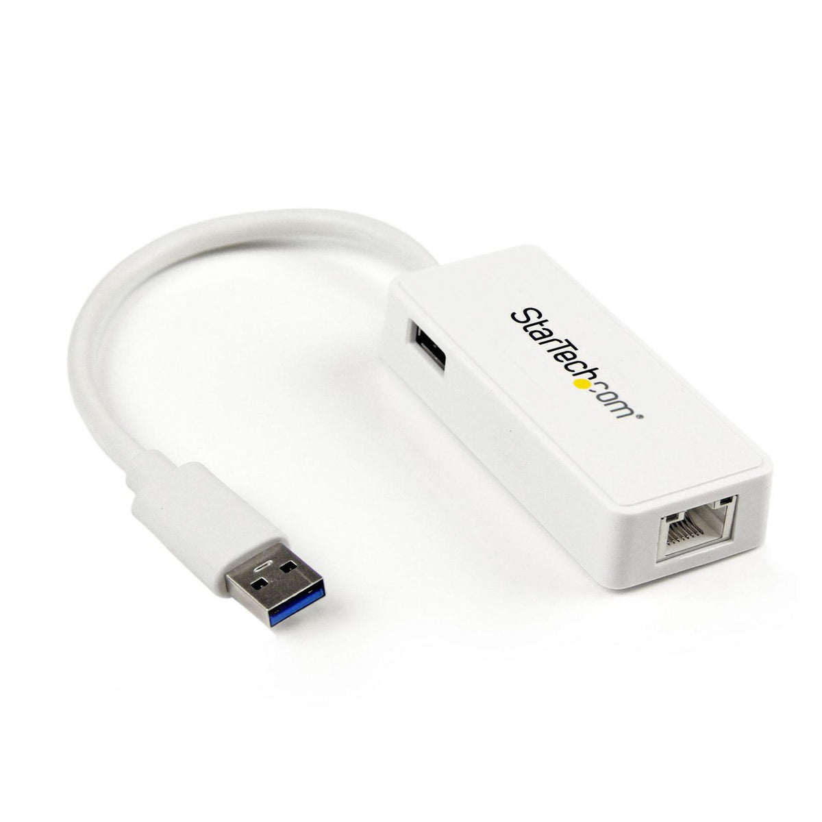 StarTech.com GIGABIT USB 3.0 NIC - WHITE USB 3.0 to Gigabit Ethernet Adapter NIC w/ USB Port - White, Wired, RJ-45, USB, 5000 Mbit/s, White