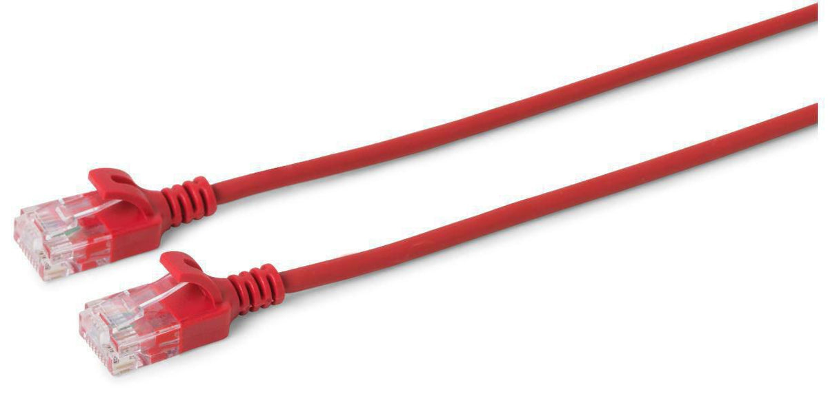 MicroConnect U/UTP CAT6 1M Red Slim, Unshielded Network Cable, PVC, 4x2xAWG 30/7 CU, OD : 3.6mm V-UTP601R-SLIM, 1 m, Cat6, U/UTP (UTP), RJ-45,