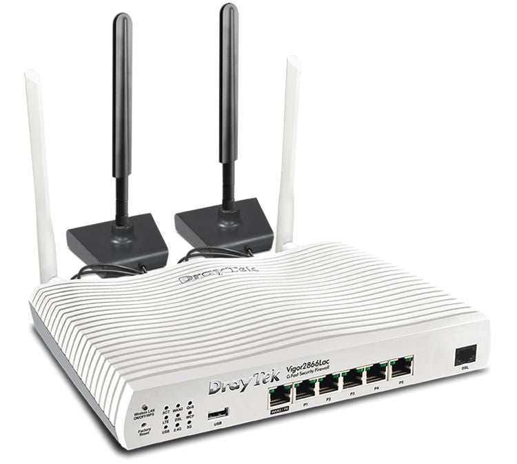 Draytek Vigor 2866L Wireless Router Gigabit Ethernet Dual-Band (2.4 Ghz / 5 Ghz) 4G White