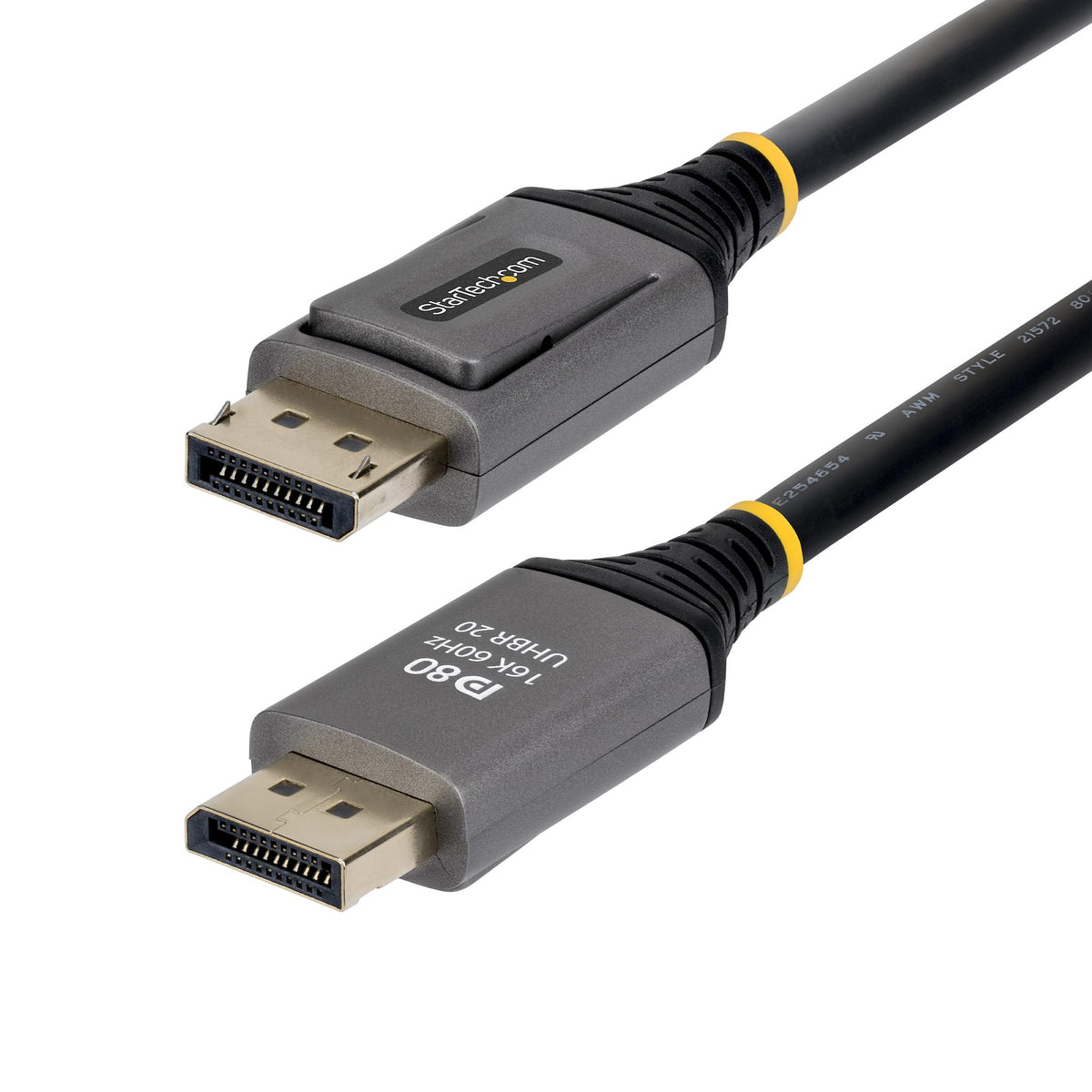 StarTech.com 2m DisplayPort 2.1 Cable, VESA Certified DP80 DisplayPort Cable, Uncompressed 10K/8K 60Hz, 16K 60Hz/8K 240Hz w/DSC 1.2a, DP 2.1 Monitor Cord