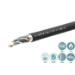 Lanview LVN-CAT6PE-FUTP-305M networking cable Black Cat6 F/UTP (FTP) Round