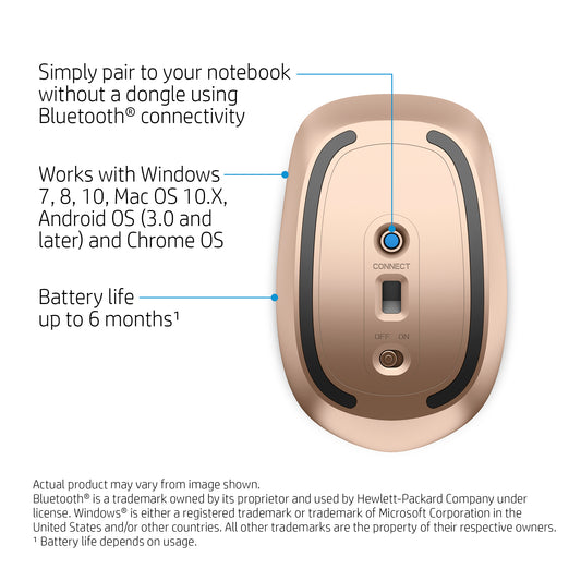 HP Z5000 Dark Ash Silver Wireless Mouse